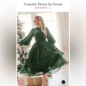 Ivy City Co Small Cosette Dress in Green